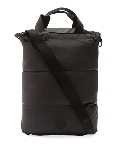 Shop Rains Puffer Cross-body Tote Bag In Black
