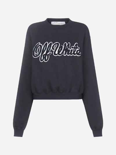 Shop Off-white Felpa In Cotone Con Logo