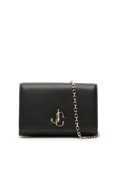 Shop Jimmy Choo Varenne Clutch With Chain In Black