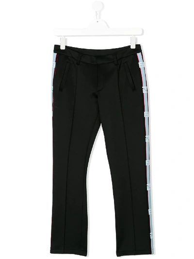 Shop Fendi Teen Tailored Trousers In Black