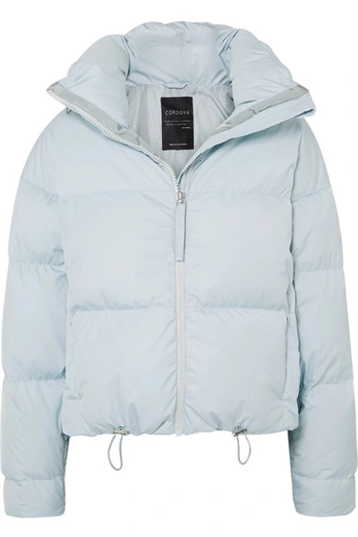 Shop Cordova The Mont Blanc Cropped Quilted Down Ski Jacket In Light Blue