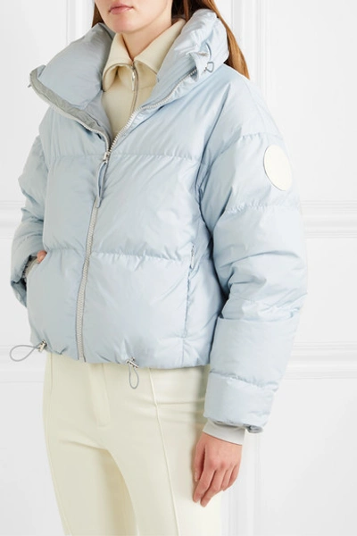 Shop Cordova The Mont Blanc Cropped Quilted Down Ski Jacket In Light Blue