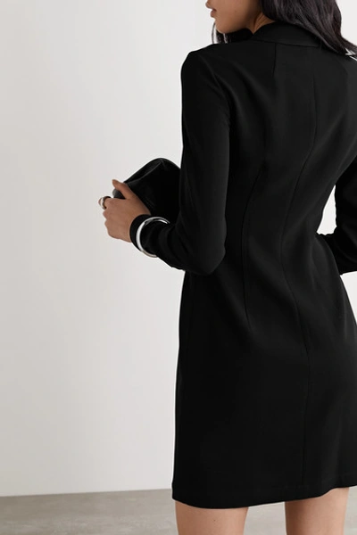 Shop Theory Crepe Mini Dress In Black