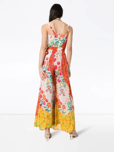 Shop All Things Mochi Gracia Floral-print Jumpsuit In Red