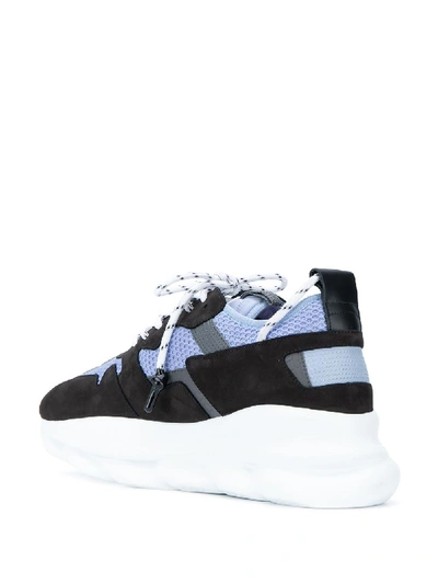 Shop Versace Leather Sneakers