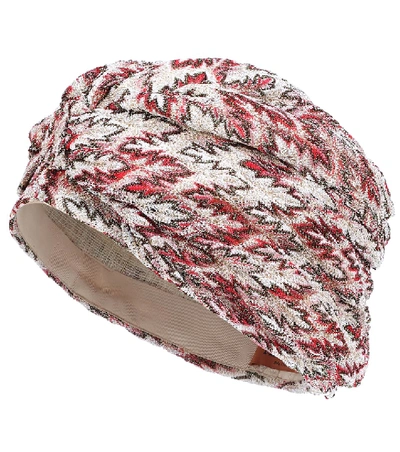 Shop Missoni Knitted Turban In Pink