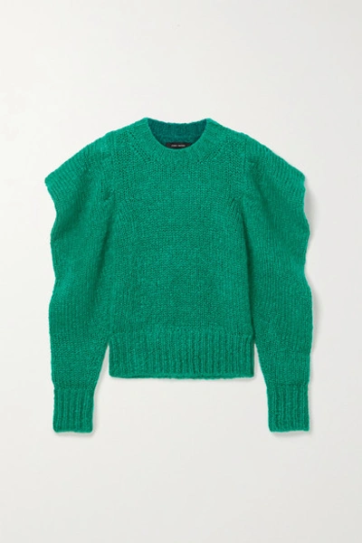 Shop Isabel Marant Ivelyne Mohair-blend Sweater In Forest Green