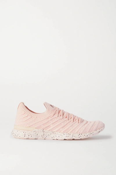 Shop Apl Athletic Propulsion Labs Techloom Wave Mesh Sneakers In Baby Pink