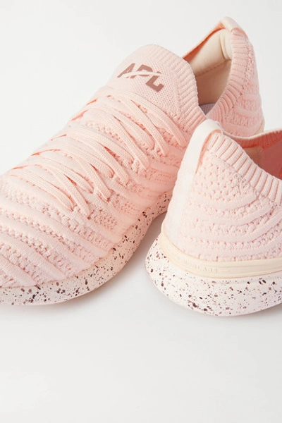 Shop Apl Athletic Propulsion Labs Techloom Wave Mesh Sneakers In Baby Pink
