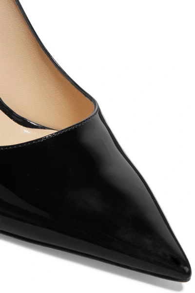 Shop Jimmy Choo Love 100 Patent-leather Pumps In Black