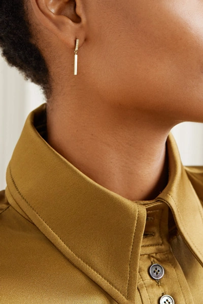 Shop Jennifer Meyer 18-karat Gold Diamond Earrings