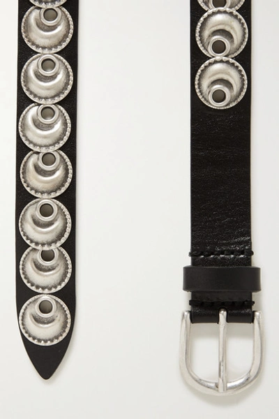 Shop Isabel Marant Zappi Embellished Leather Belt In Black