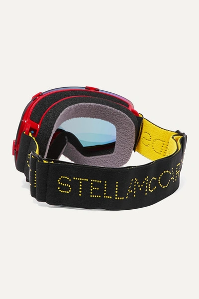 Shop Stella Mccartney Mirrored Ski Goggles In Black
