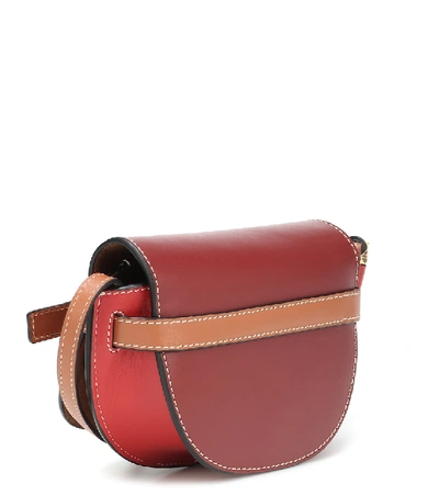 Shop Loewe Gate Mini Leather Crossbody Bag In Red