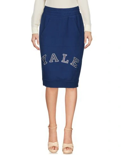 Shop Calvin Klein 205w39nyc Woman Midi Skirt Blue Size M Cotton, Elastane