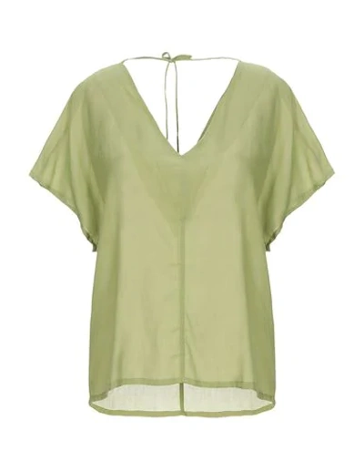 Shop Ottod'ame Blouses In Light Green