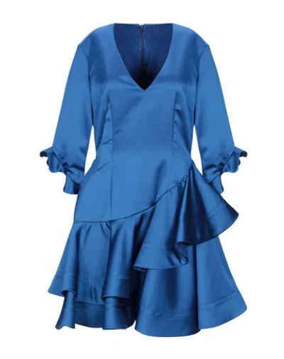 Shop Leitmotiv Short Dress In Bright Blue