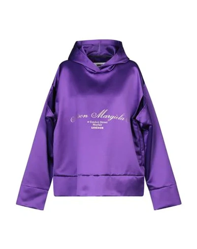 Shop Mm6 Maison Margiela Sweatshirts In Purple
