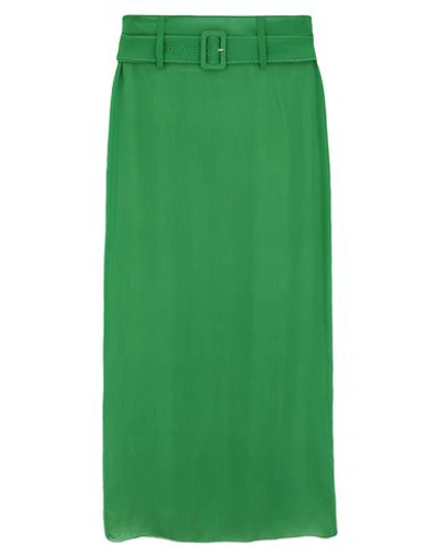 Shop Prada Maxi Skirts In Green
