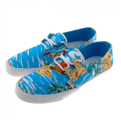 Shop Original Penguin Gilly Trainers Multi Print In Blue