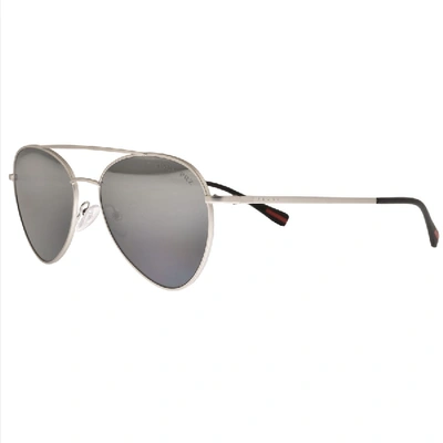 Shop Prada Linea Rossa Aviator Sunglasses Silver
