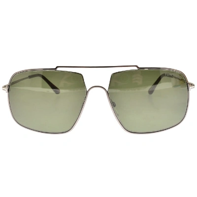 Shop Tom Ford Aiden Sunglasses In Metallic