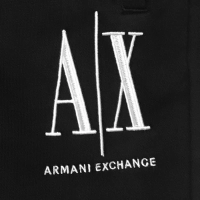 Shop Armani Exchange Logo Jogging Bottoms Black