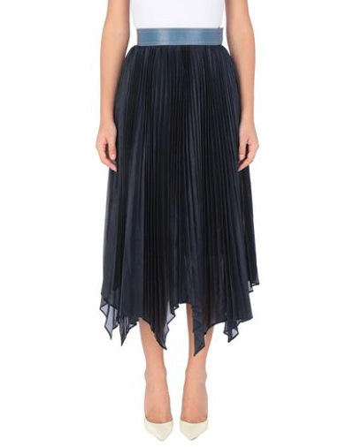 Shop Christian Dada 3/4 Length Skirts In Dark Blue
