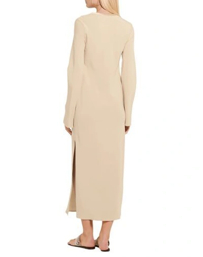 Shop Calvin Klein Collection Long Dress In Beige