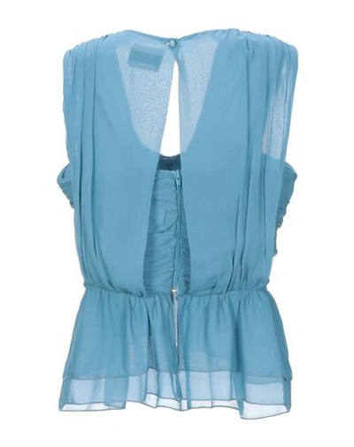 Shop Ottod'ame Tops In Pastel Blue