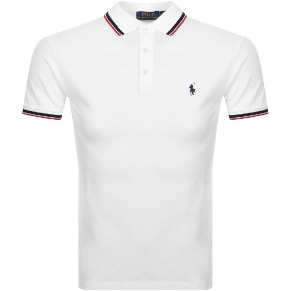 ralph lauren slim fit polo t shirt white