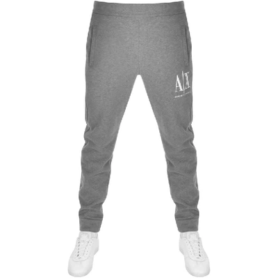 Shop Armani Exchange Logo Jogging Bottoms Grey