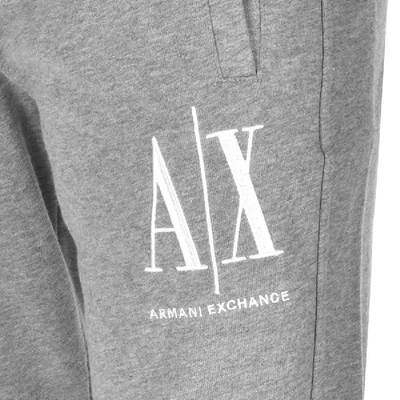 Shop Armani Exchange Logo Jogging Bottoms Grey