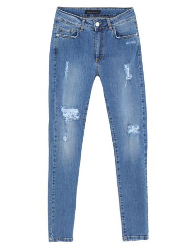 Shop Frankie Morello Woman Jeans Blue Size 28 Cotton, Elastane
