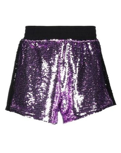 Shop Chiara Ferragni Woman Shorts & Bermuda Shorts Purple Size M Polyester, Polyethylene