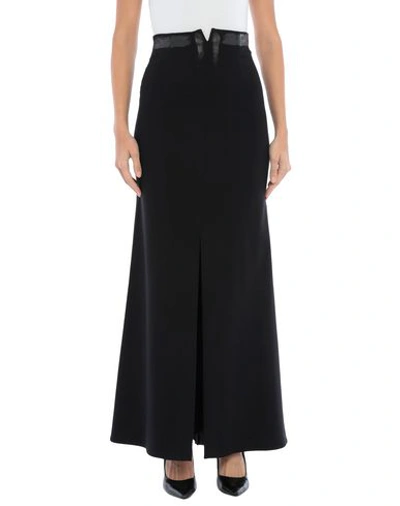 Shop Romeo Gigli Long Skirts In Black