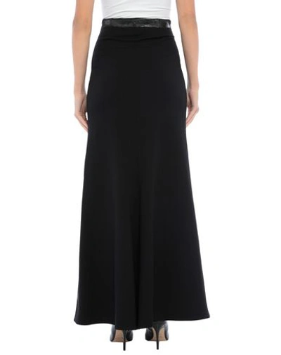 Shop Romeo Gigli Long Skirts In Black