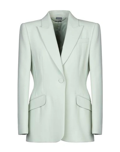 Shop Alexander Mcqueen Suit Jackets In Light Green