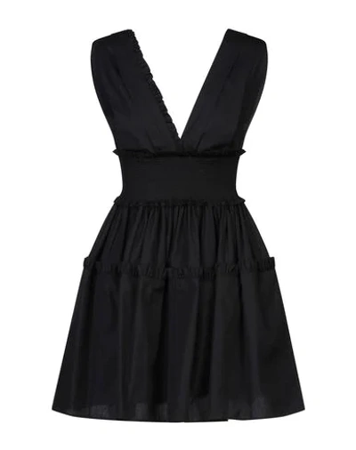 Shop Fausto Puglisi Woman Mini Dress Black Size 6 Cotton