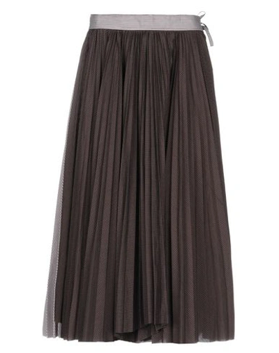 Shop Jejia Midi Skirts In Dark Brown