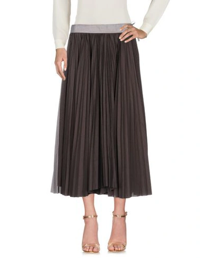 Shop Jejia Midi Skirts In Dark Brown