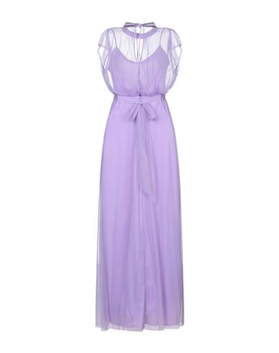 Shop Frankie Morello Woman Maxi Dress Lilac Size 8 Polyester In Purple