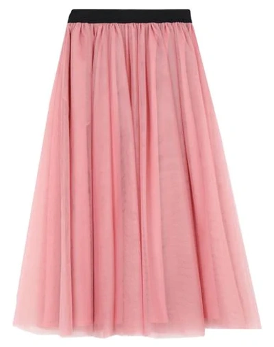 Shop Msgm Midi Skirts In Pastel Pink