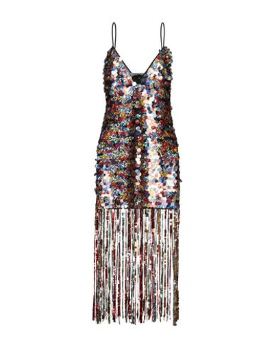 Marco De Vincenzo Dress With Multicolored Sequins In Red