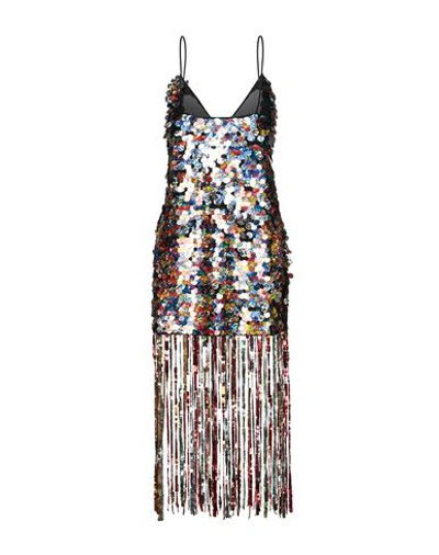 Marco De Vincenzo Dress With Multicolored Sequins In Red