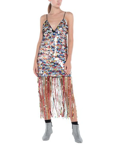 Marco De Vincenzo Dress With Multicolored Sequins In Red
