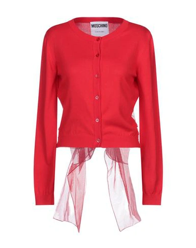 Shop Moschino Cardigans In Red