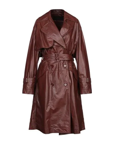 Shop Christian Wijnants Full-length Jacket In Cocoa