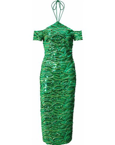 Shop Alice And Olivia 3/4 Length Dresses In Green