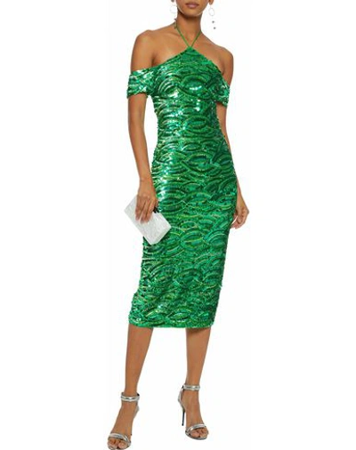 Shop Alice And Olivia 3/4 Length Dresses In Green